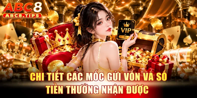 Chi tiết các mốc gửi vốn và số tiền thưởng nhận được 